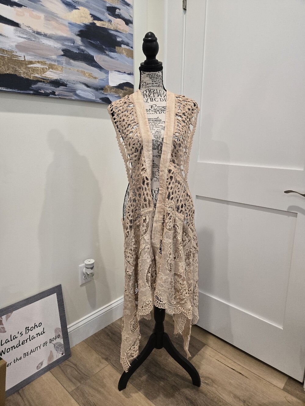 NEW A Rare Bird Magdalena Crocheted Duster